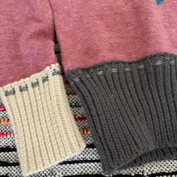 y2k Sweater M Pink Blue Argyle Pastel Preppy Quirky Academia Twee - Picture 11 of 16